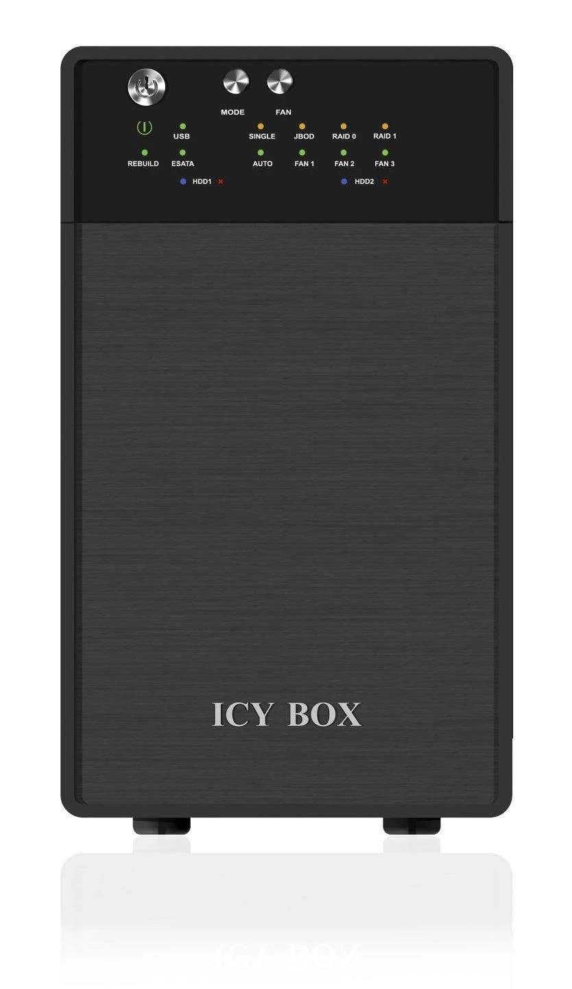 Raidsonic | ICY BOX | Išorinė dviguba RAID sistema, skirta 3,5" SATA I/II/III HDD su USB 3.0 ir eSATA | SATA | USB 3.0 | 3,5"