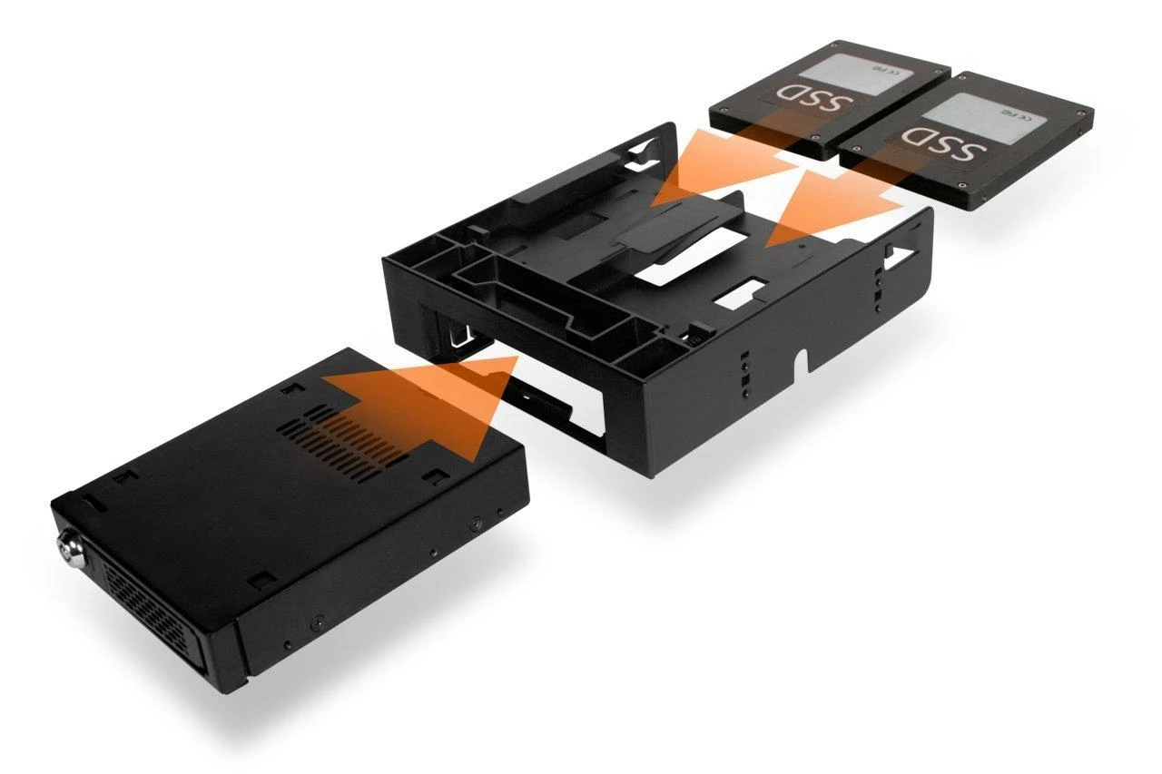 Icy Box Icy Dock Adapteris IcyDock 3,5" -> 5,25" + 2x6,3cm HDD / SSD 7-9,5 mm