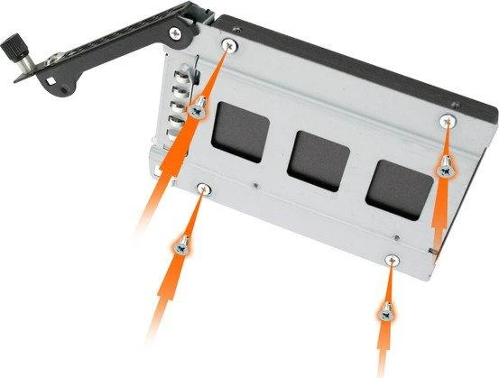 IcyDock Carruzzo Icy Dock MB492TKL-B diskų įrenginio skyriaus dangtelis 2.5″ Nešantysis skydelis Juoda, Sidabras