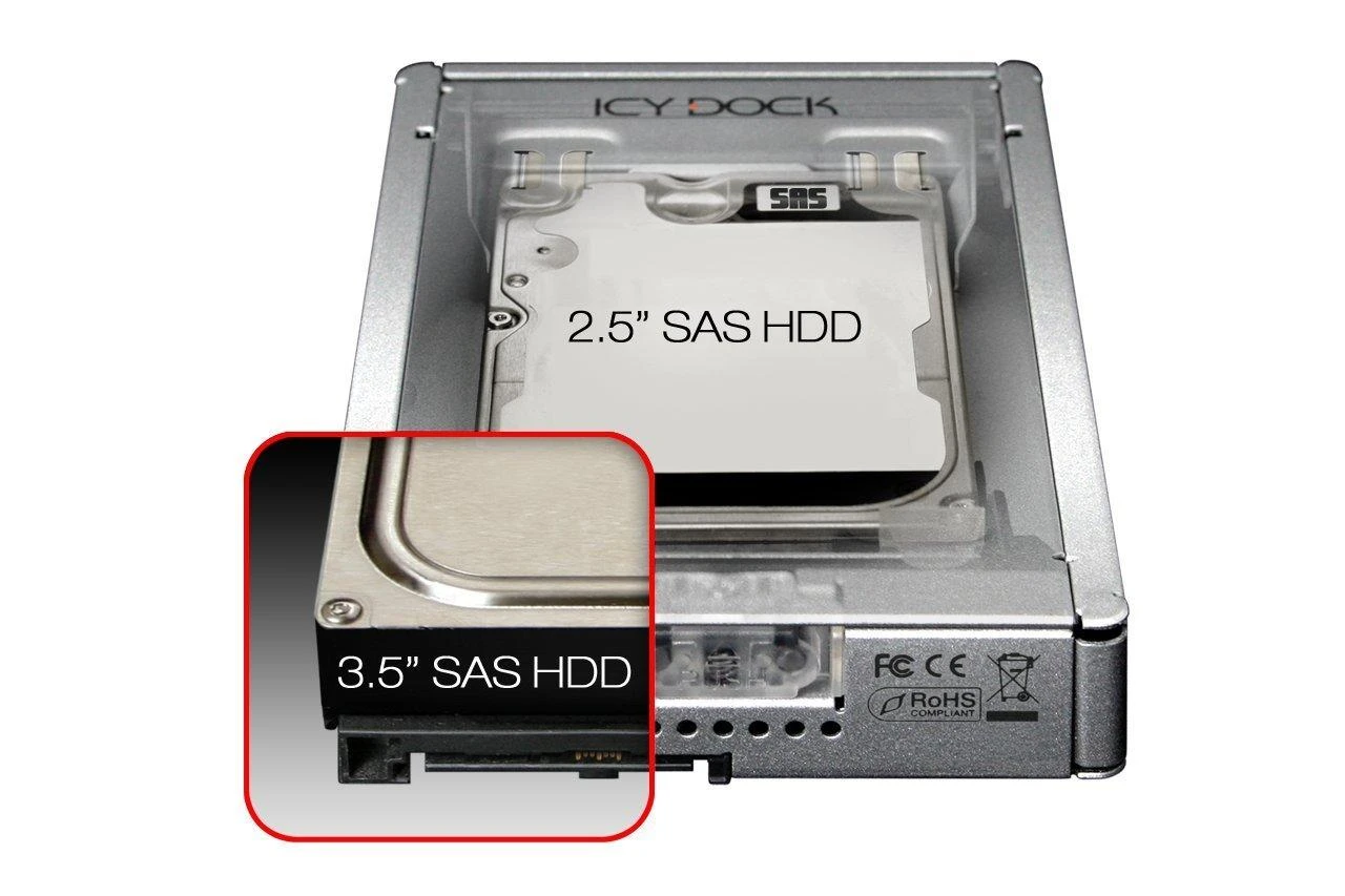 Icy Dock 3,5 colio SATA/SAS EZConvert Pro diskų korpusas (MB982IP-1S-1)