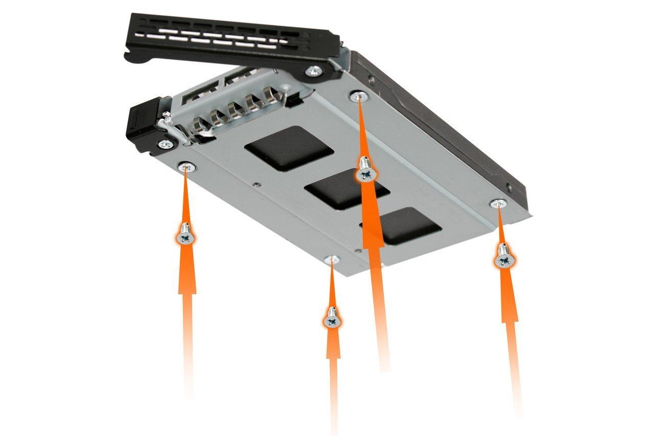 Carruzzo Icy Dock MB992TRAY-B diskų įrenginio skyriaus dangtelis Juoda, Sidabras