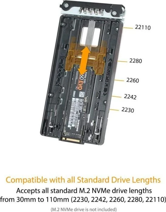 Carruzzo Icy Dock MB833M2K-B saugojimo diskų korpusas SSD korpusas Juoda M.2