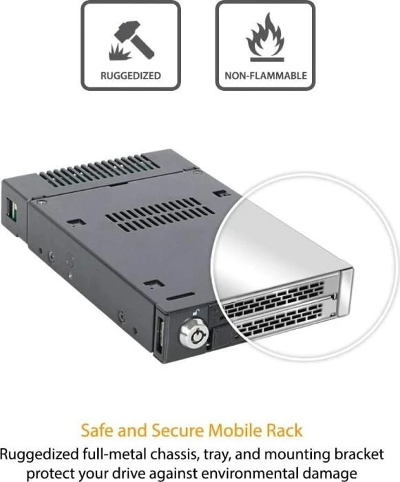 Carruzzo Icy Dock MB833M2K-B saugojimo diskų korpusas SSD korpusas Juoda M.2