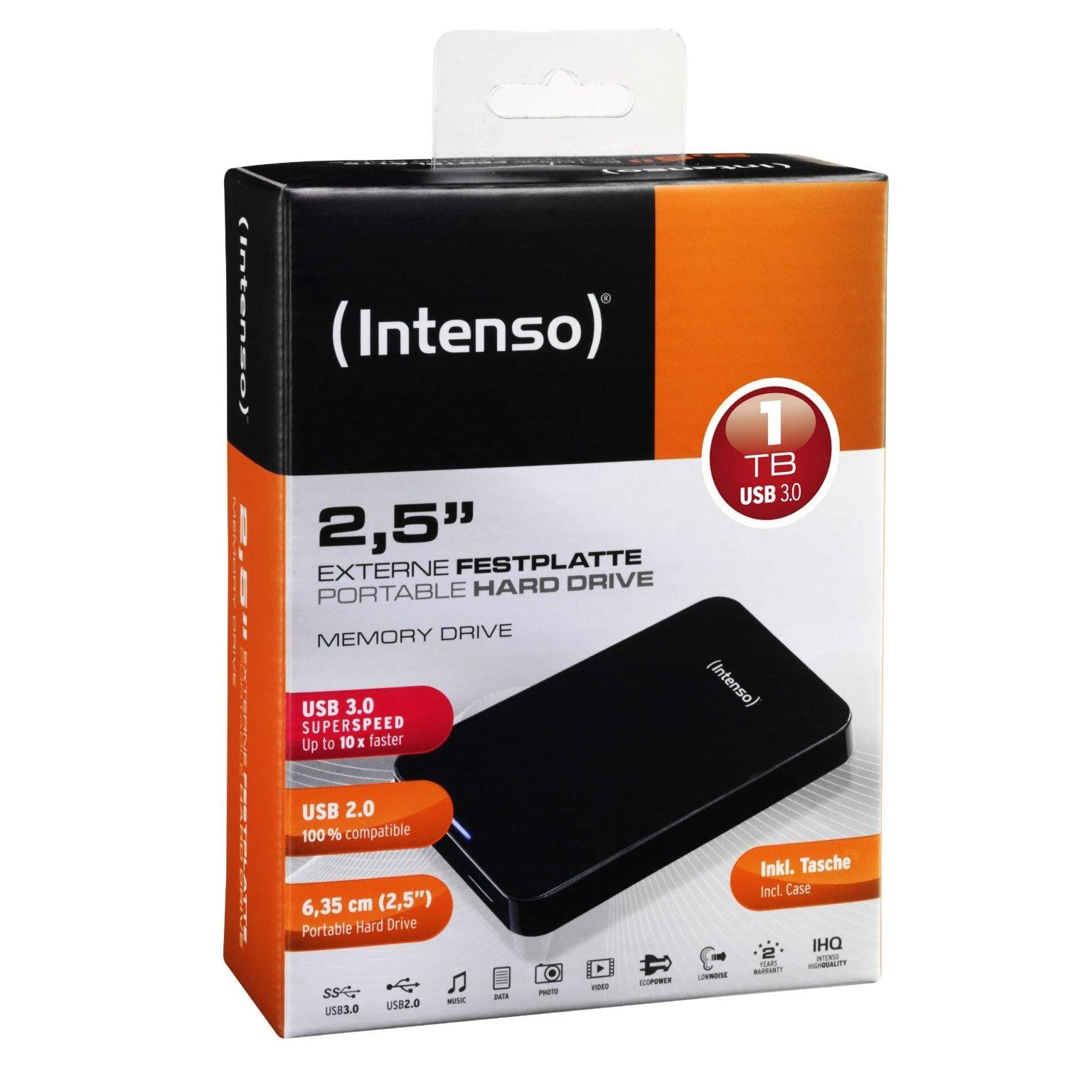„Intenso Memory Drive 2,5“ USB 3.0 1 TB, išorinis kietasis diskas - juodas