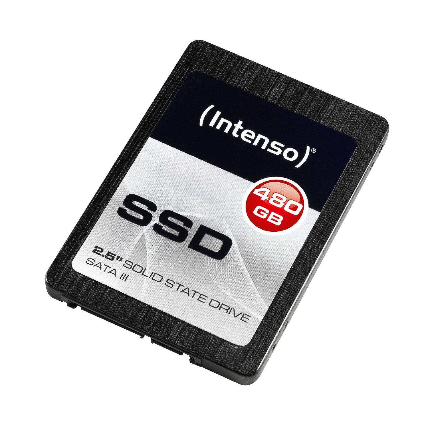 SSD Intenso 480 GB SATA3 2,5 colio, 520/500 MB, Atsparus smūgiams, Mažos galios