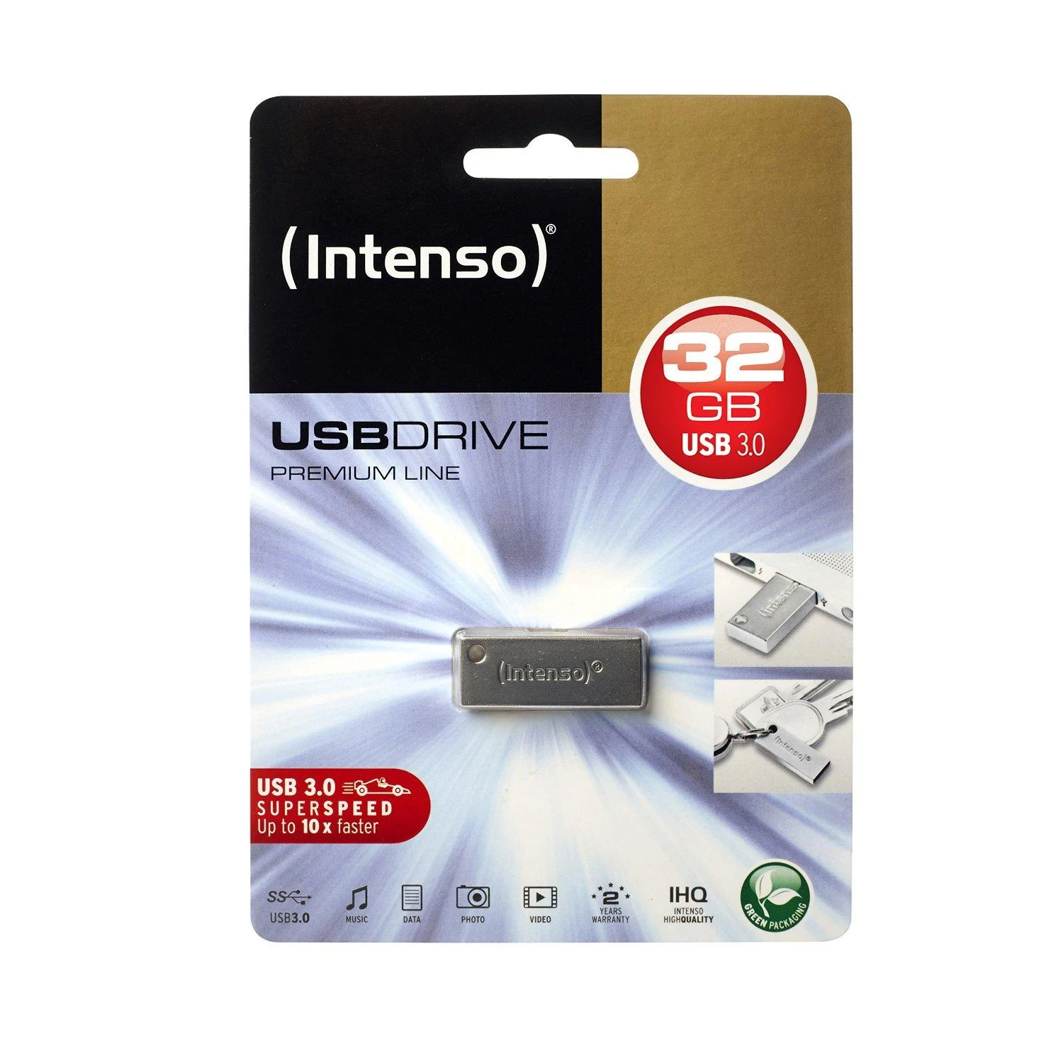 Intenso Premium Line 32 GB, USB-Stick - sidabrinis, USB-A 3.2 Gen 1