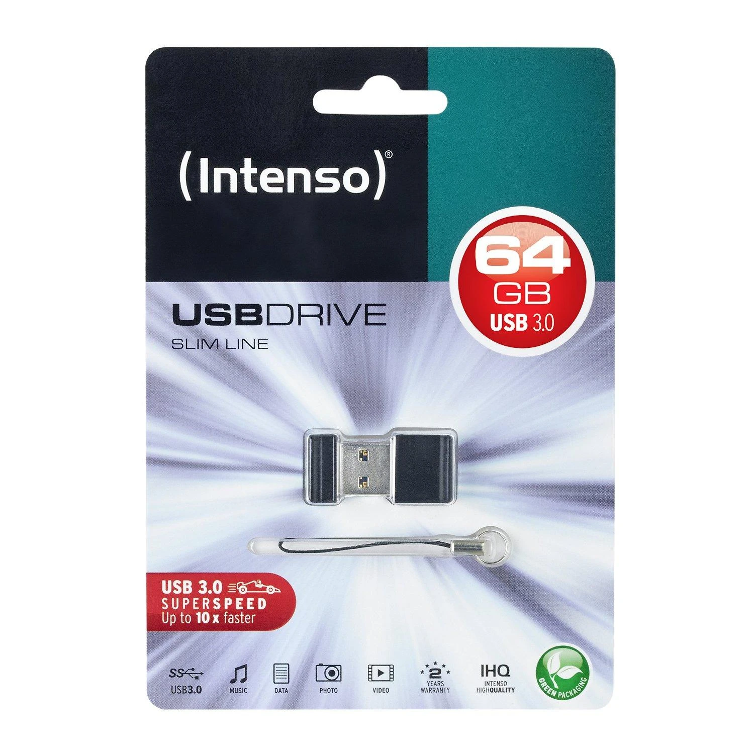 INTENSO 3532490 Intenso USB 3.0 SLIM LINE MICRO 64 GB atmintinė