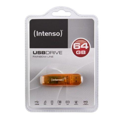 INTENSO 3502490 Intenso USB atmintinė RAINBOW LINE Oranžinė 64GB
