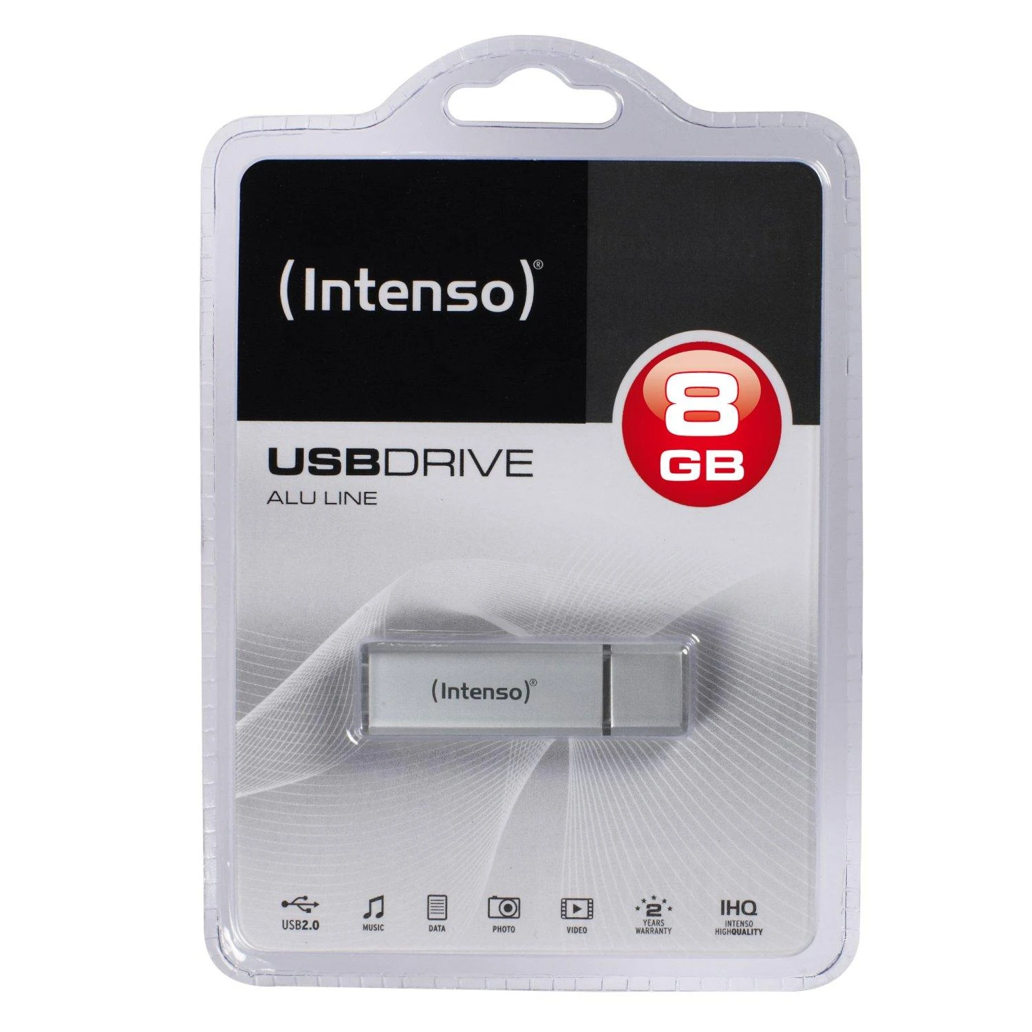 STICK Intenso 8GB 2.0 ALU Line sidabrinis