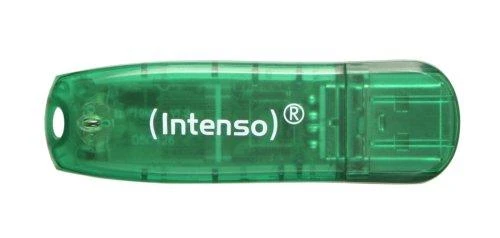 3P - KAINOS PRODUKTAI INTENSO USB atmintukas 8GB Žalias Raktų pakabukas LED Šviesa Medžiaga Skaidrus Plastikas Hi Speed USB 2.0 15 gramų