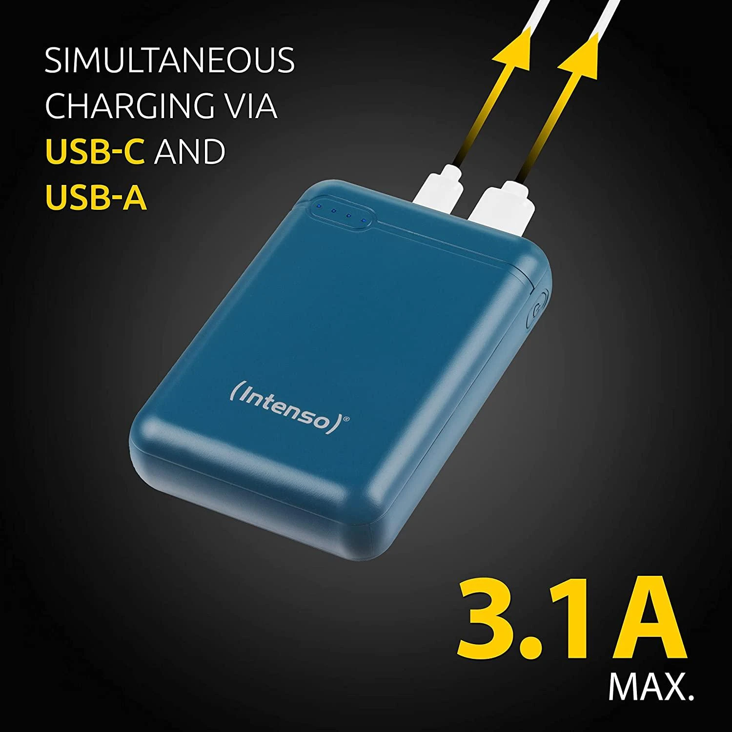 Intenso Powerbank XS10000 benzinas 10000 mAh įsk. USB nuo A iki C tipo