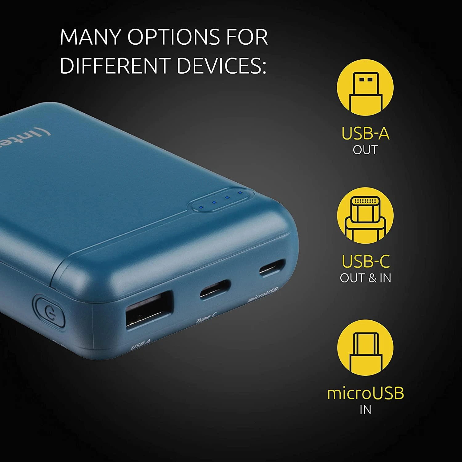 Intenso Powerbank XS10000 benzinas 10000 mAh įsk. USB nuo A iki C tipo
