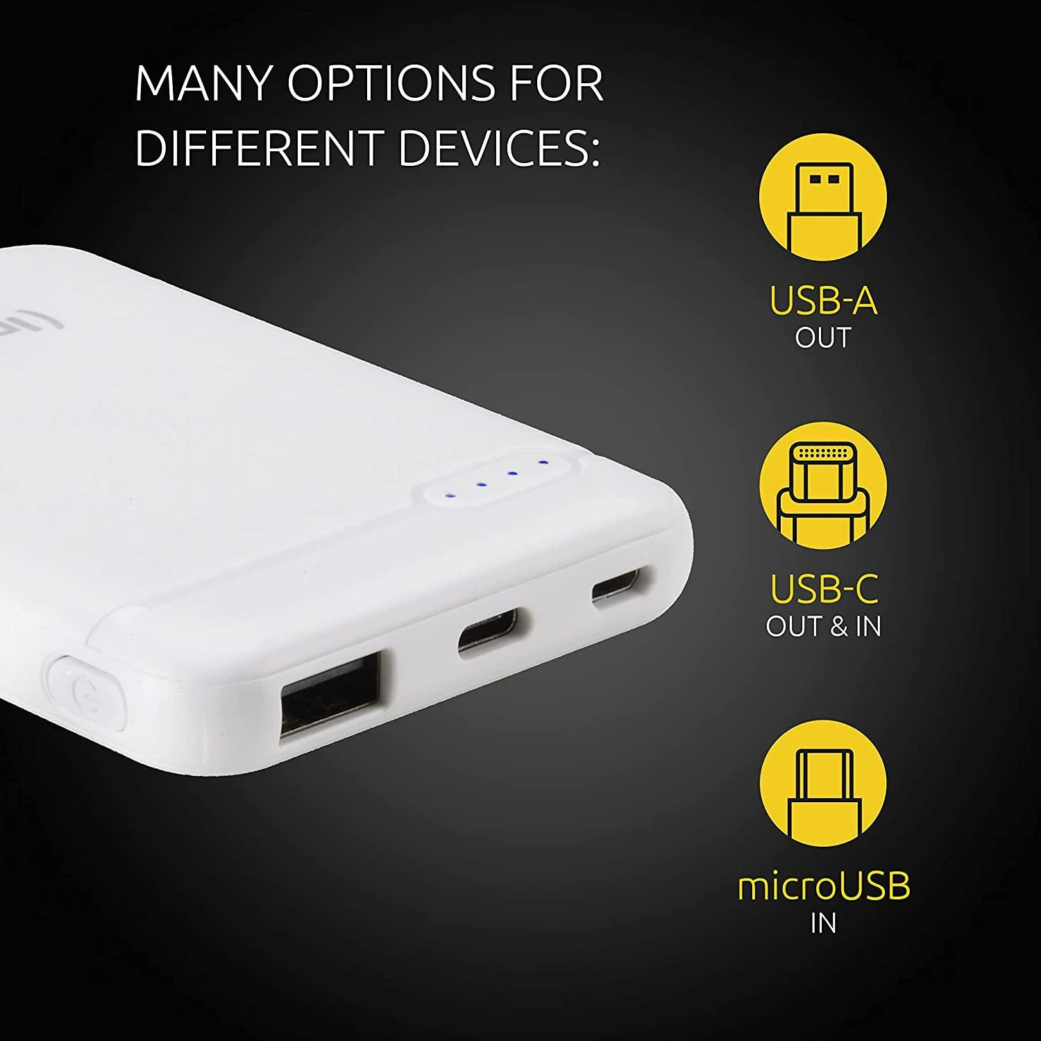 POWER BANK USB 5000MAH Baltas 7313522 INTENSO