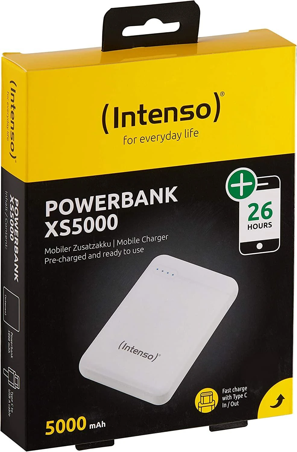 POWER BANK USB 5000MAH Baltas 7313522 INTENSO