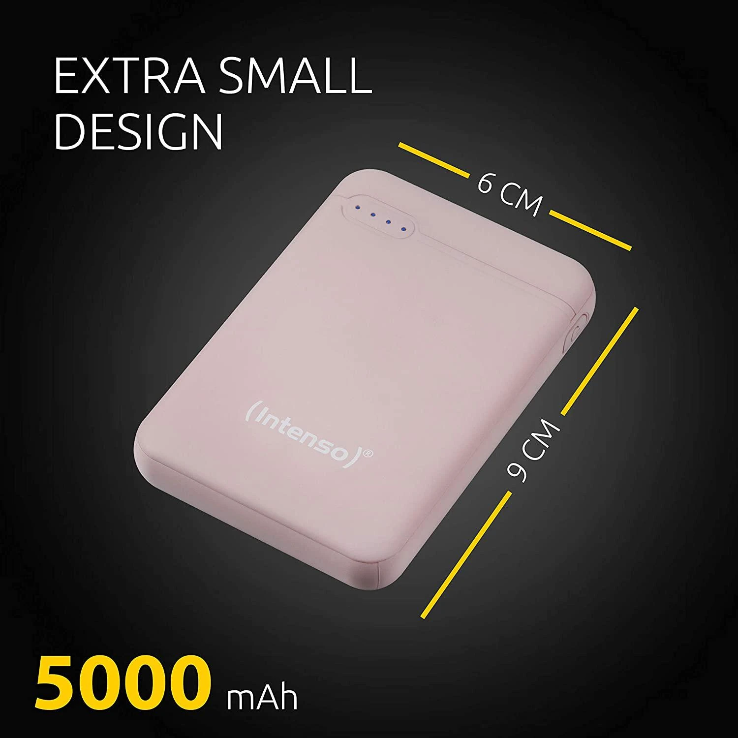 Intenso Powerbank XS5000 rosé 5000 mAh įsk. USB nuo A iki C tipo