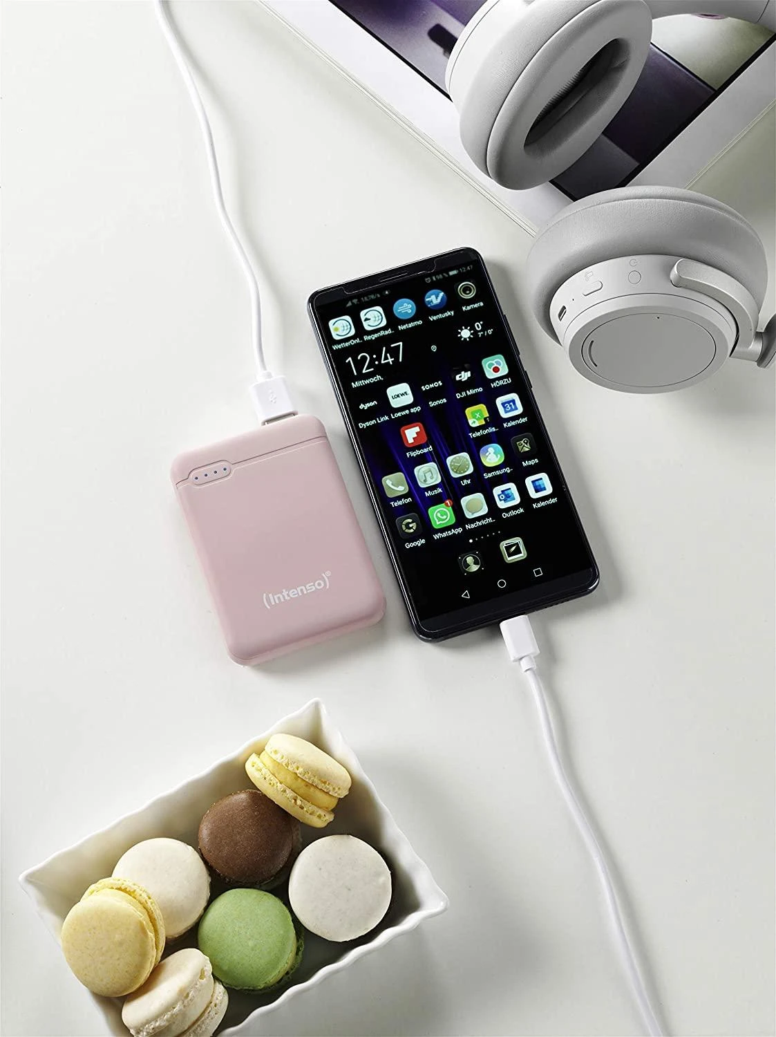 Intenso Powerbank XS5000 rosé 5000 mAh įsk. USB nuo A iki C tipo