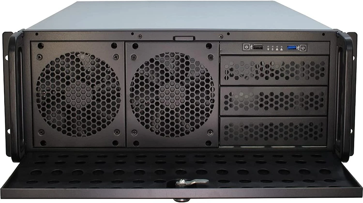 ITL Inter-Tech IPC 4U-4129L Stovas Metalinis, Sidabras