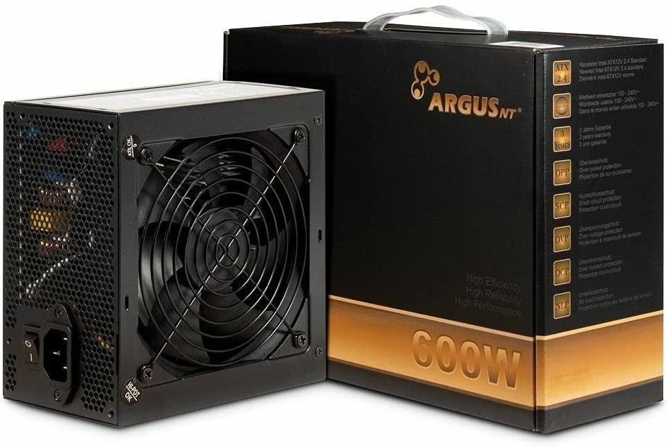 „Inter-Tech Argus BPS-600 600W“, kompiuterio maitinimo šaltinis - juodas, 4x PCIe, 600 vatų