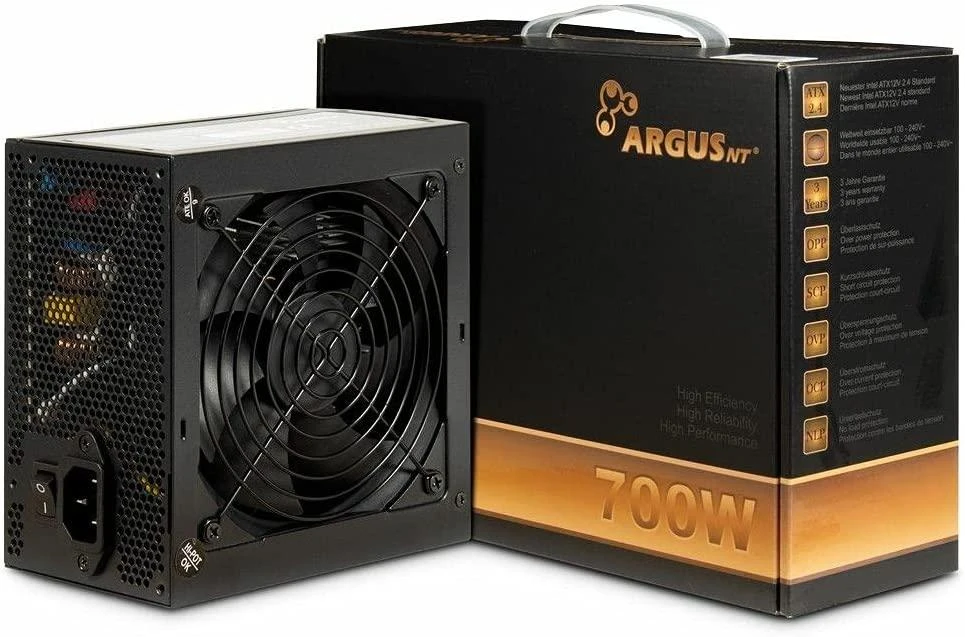 „Inter-Tech Argus BPS-700 700W“, kompiuterio maitinimo šaltinis - juodas, 4x PCIe, 700 vatų