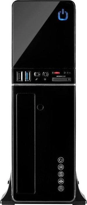 „Inter-Tech IT-607“, bokšto tipo korpusas - juodas