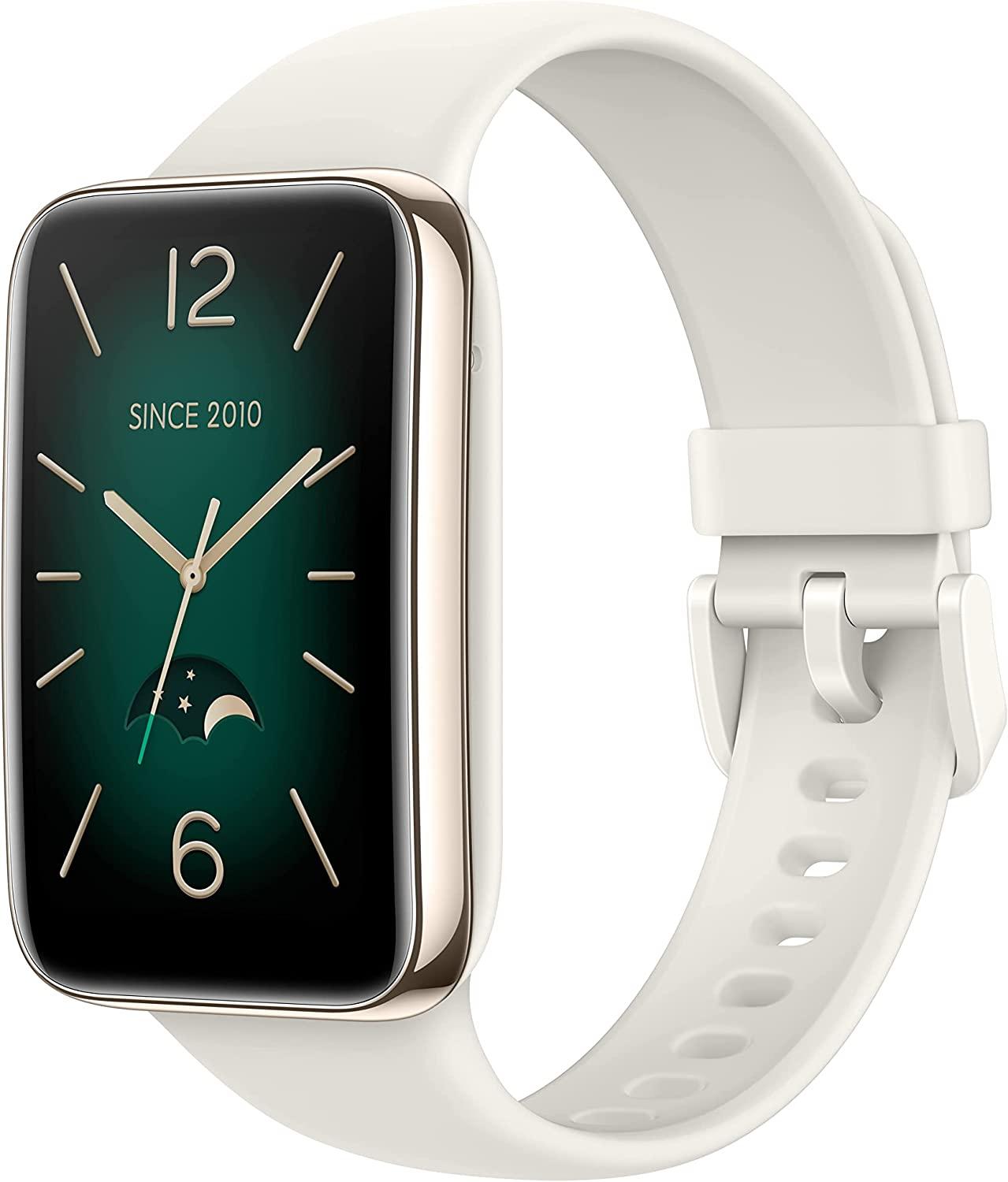Išmanioji apyrankė Xiaomi Smart Band 7 Pro, Šviesiai auksinės spalvos korpusas ir dramblio kaulo spalvos apyrankė