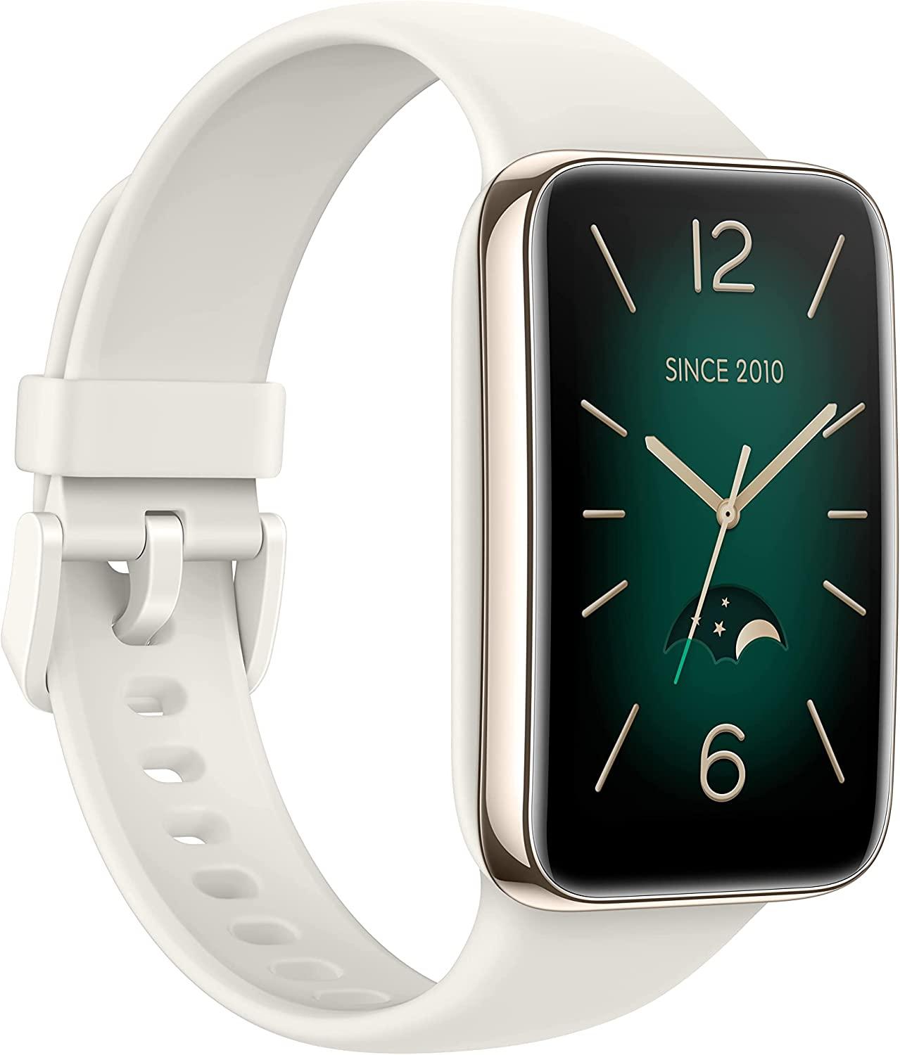 Išmanioji apyrankė Xiaomi Smart Band 7 Pro, Šviesiai auksinės spalvos korpusas ir dramblio kaulo spalvos apyrankė