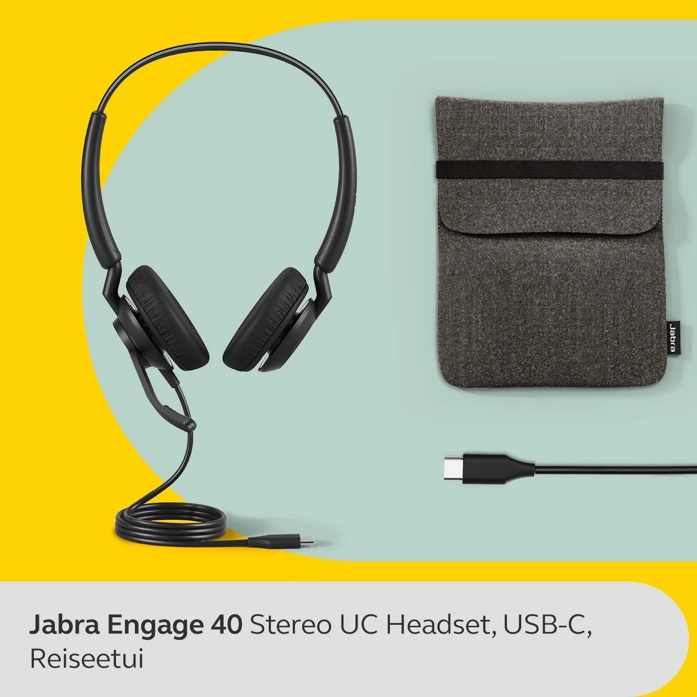 Jabra Engage 40 Stereo. USB-C. UC (nur Ausinės)