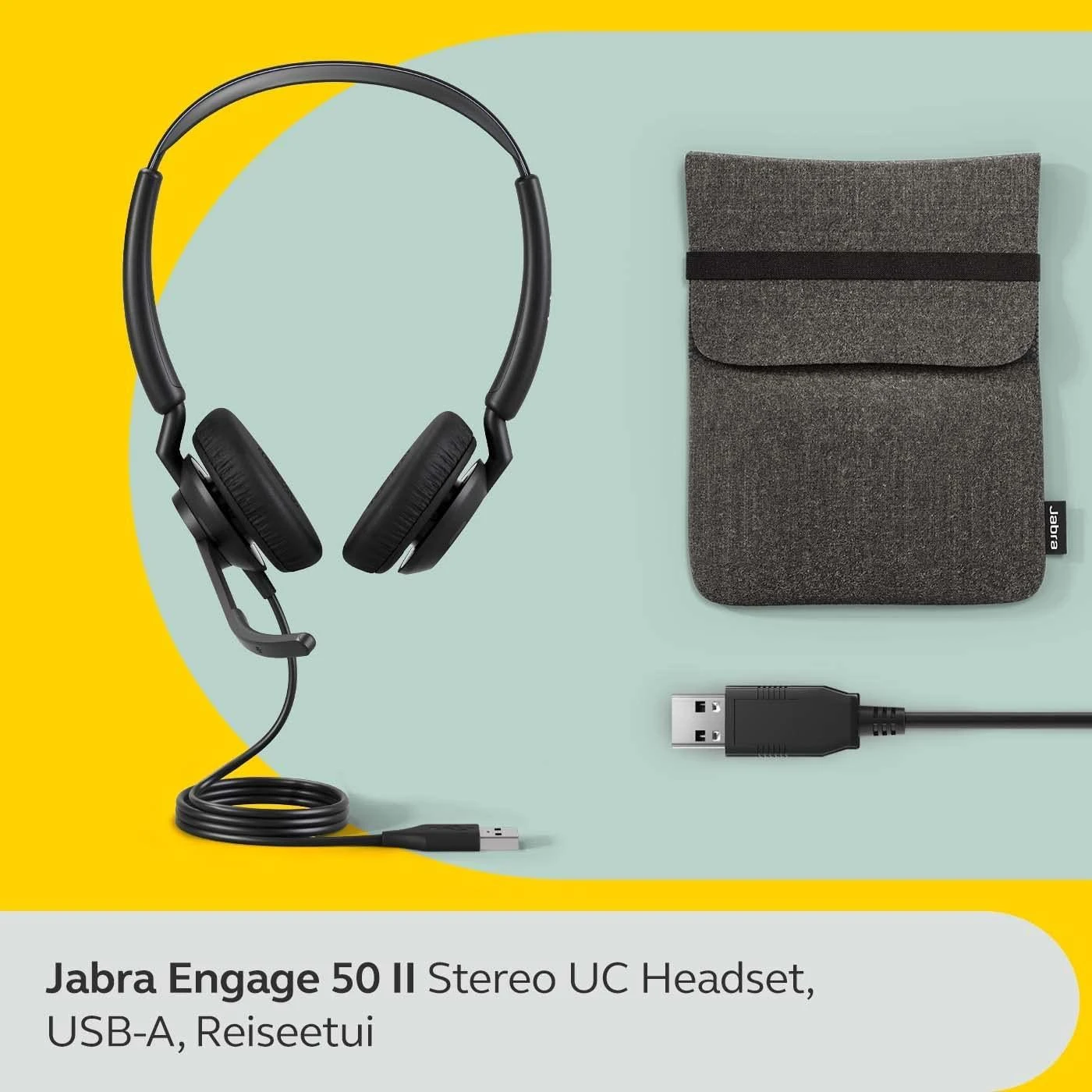 Jabra Engage 50 II Stereo. USB-A. UC (nur Ausinės)