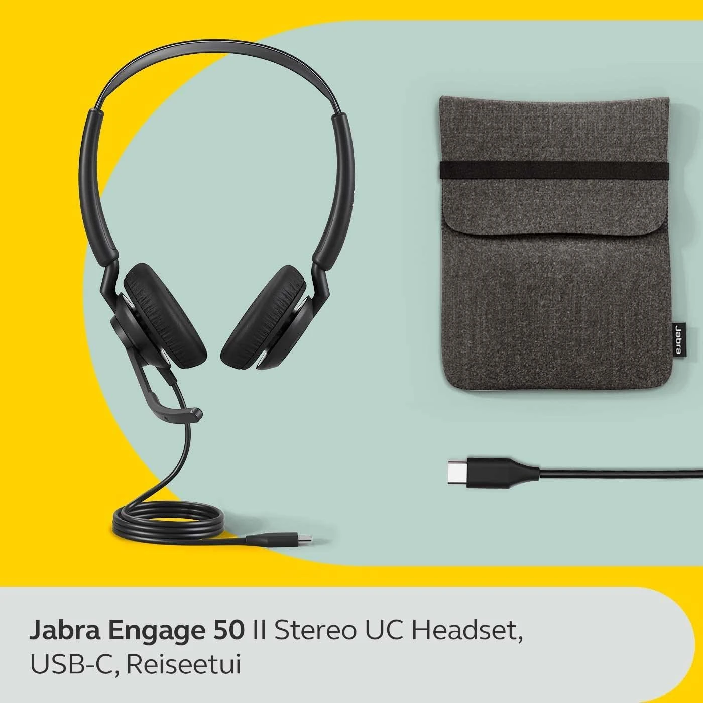 Ausinės JABRA Engage 50 II – USB-C UC stereofoninis įrenginys