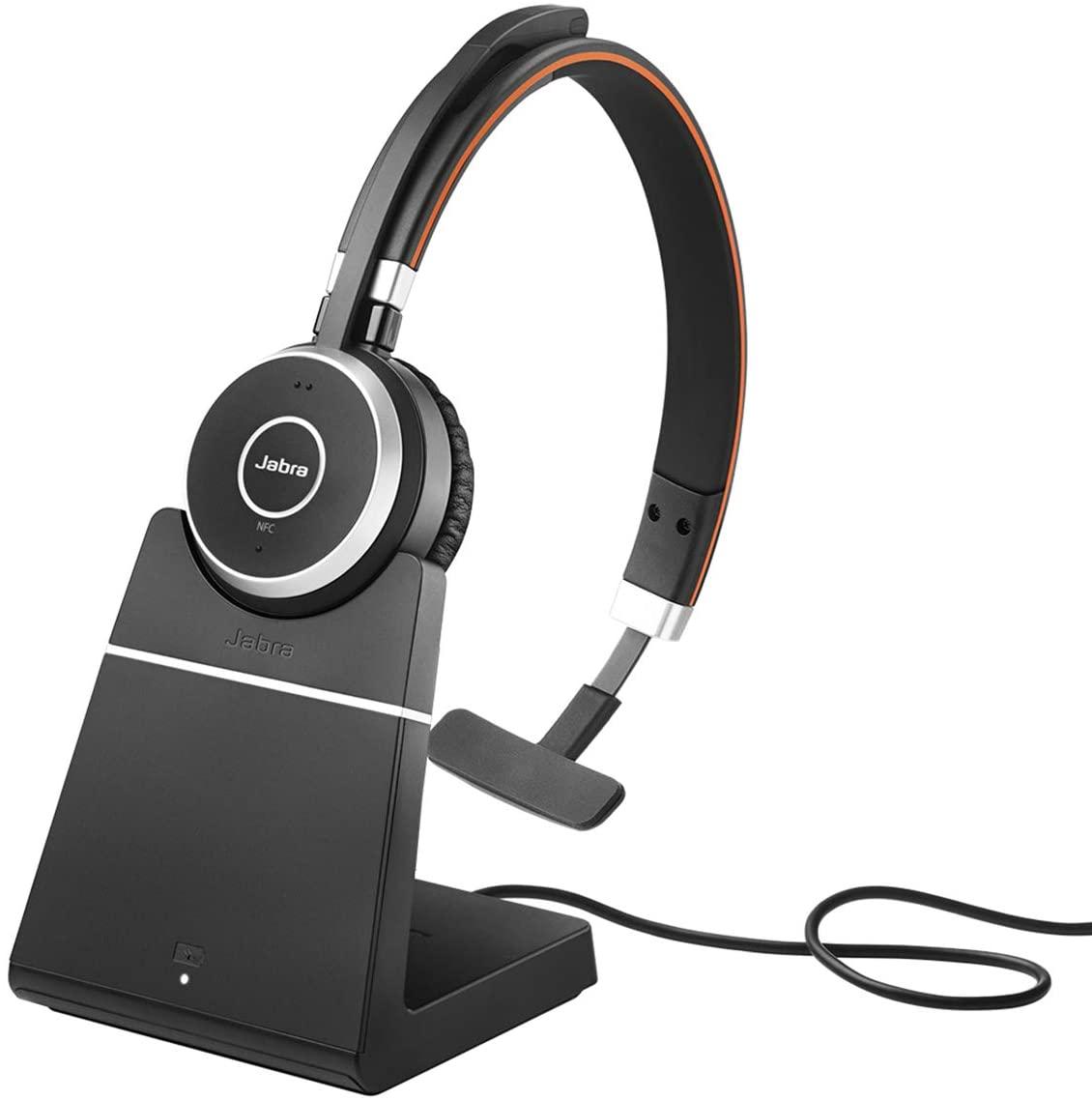 Ausinės Jabra Evolve 65 SE - UC Mono su įkrovimo stovais