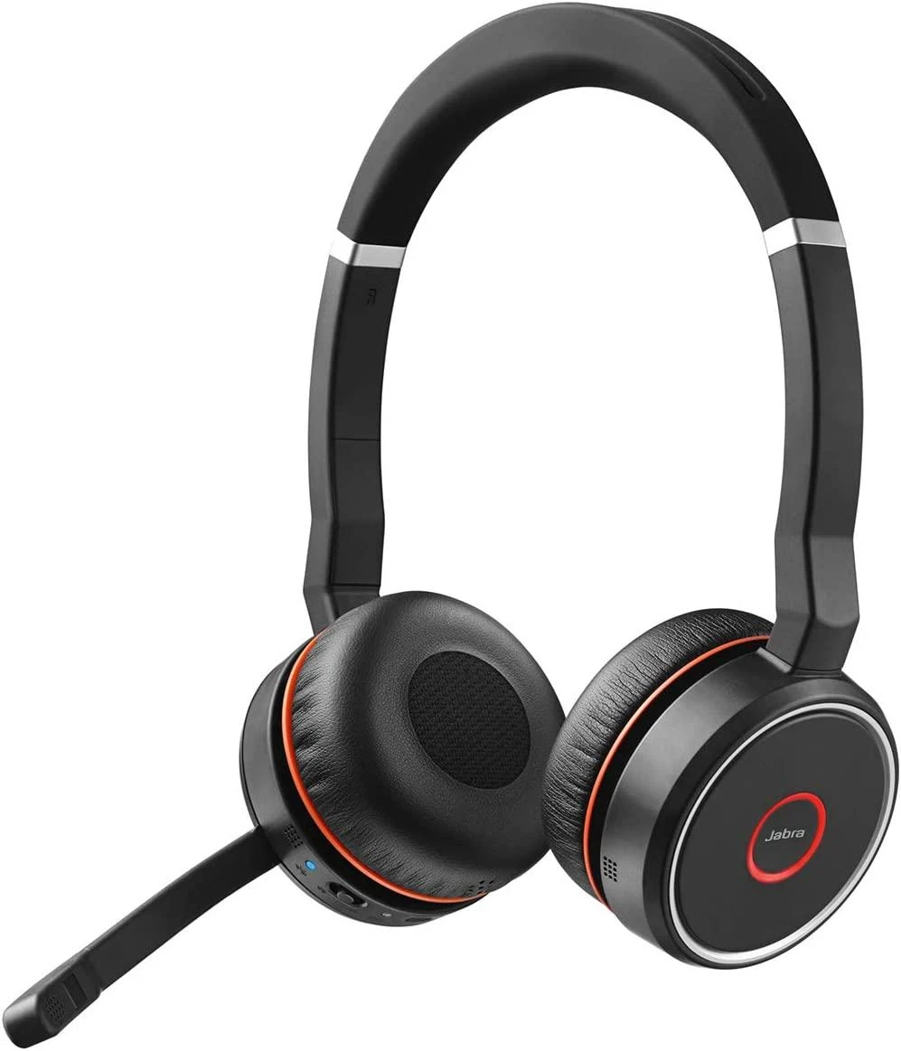 Belaidės ausinės Jabra Evolve 75 SE MS Duo, Juodos