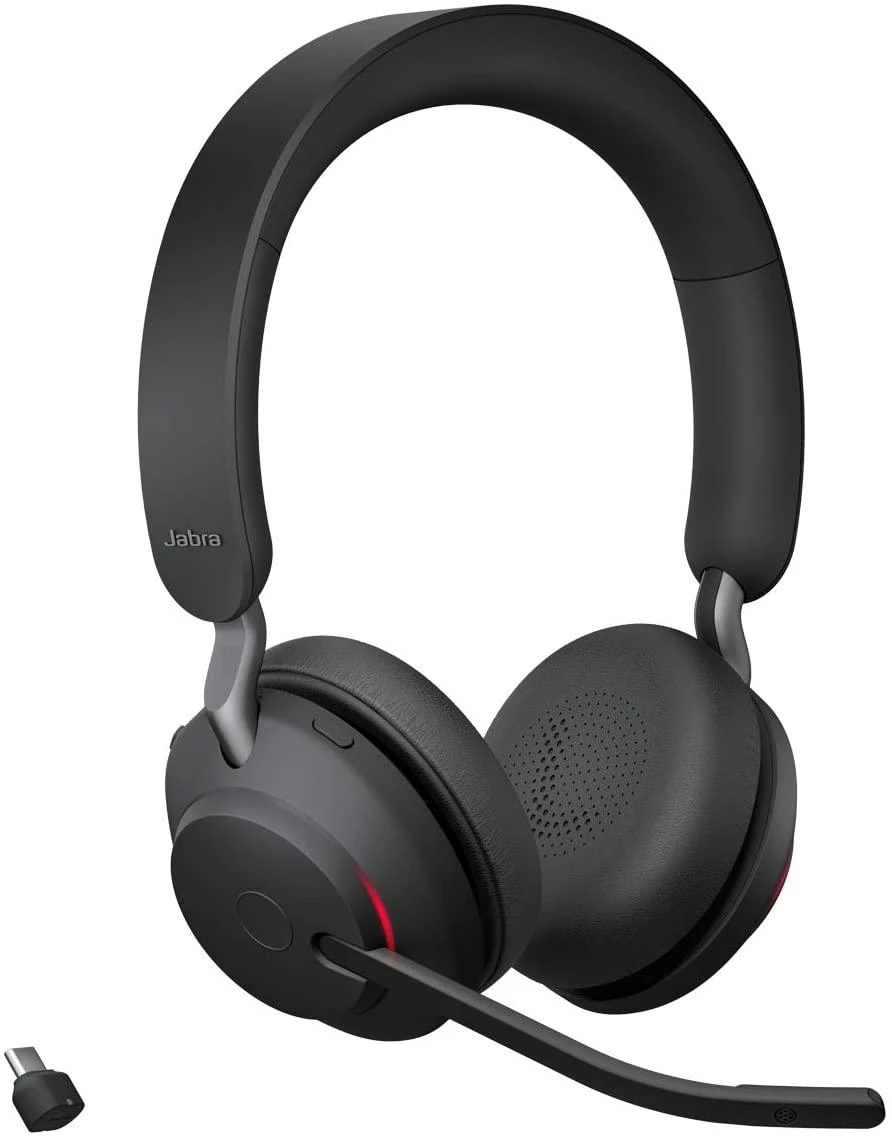 JABRA Evolve2 65 UC Stereo Ausinės on-ear Bluetooth belaidės USB-C noise isolating juodas