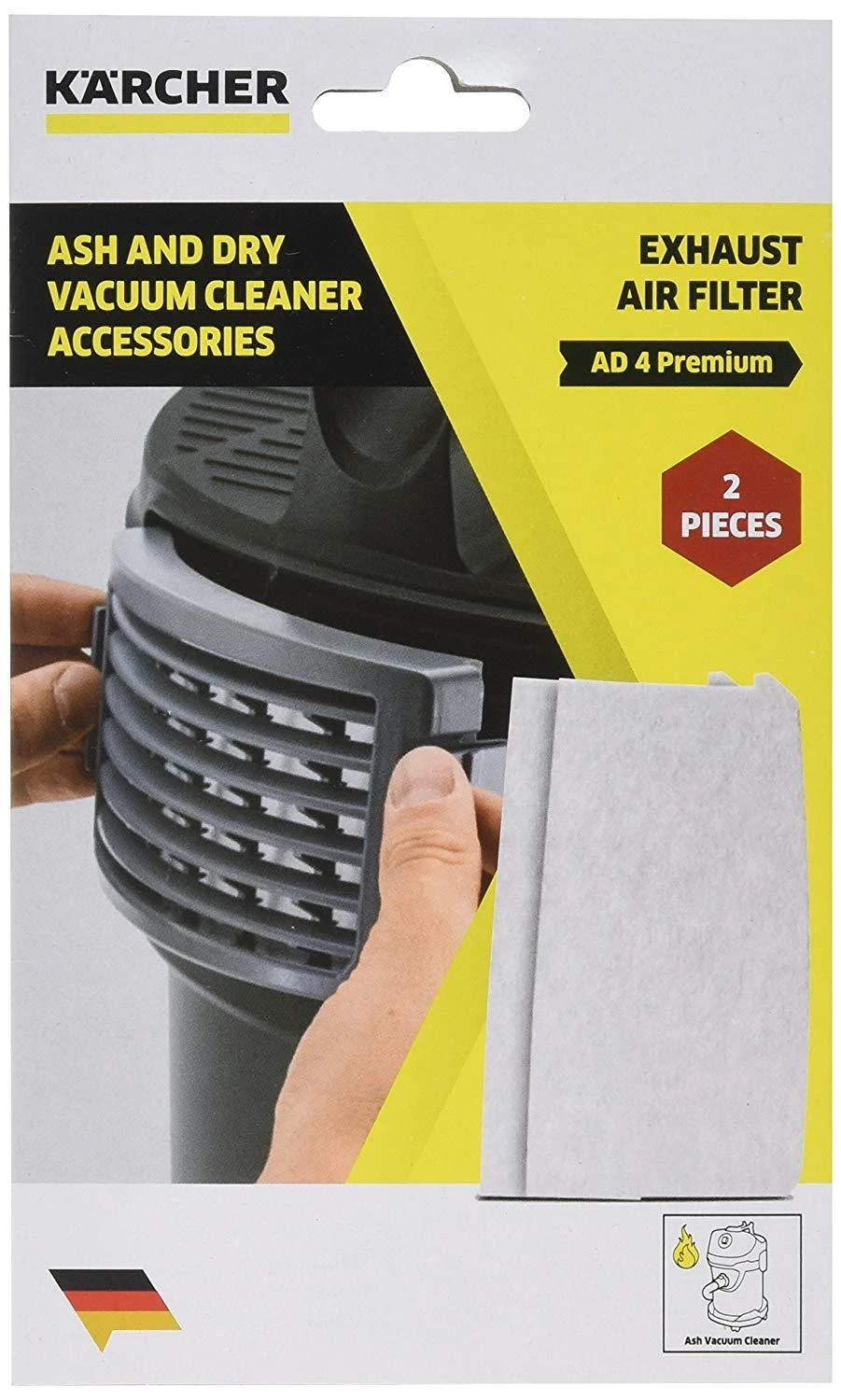 Karcher oro filtras AD 4 pelenų siurbliui, 2 vnt