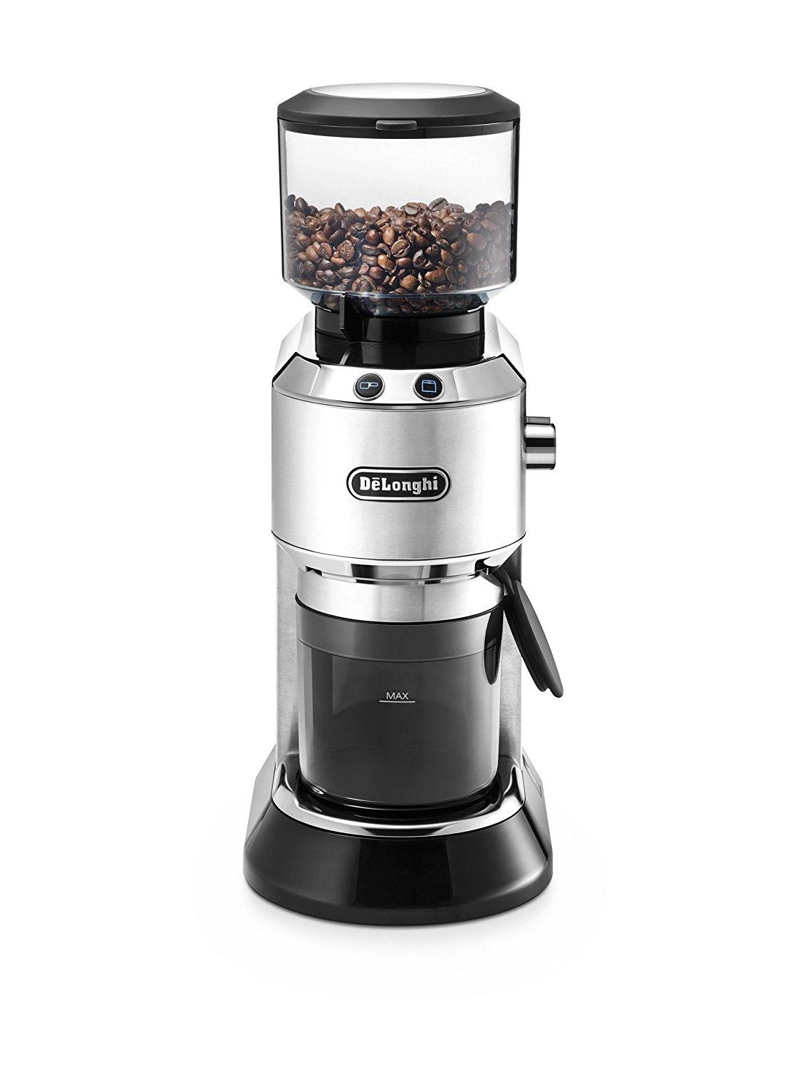 Kavamalė Delonghi kavos malūnėlis KG520M DEDICA Inox/ juodas, 150 W, 350 g, Puodelių skaičius 14 vnt.