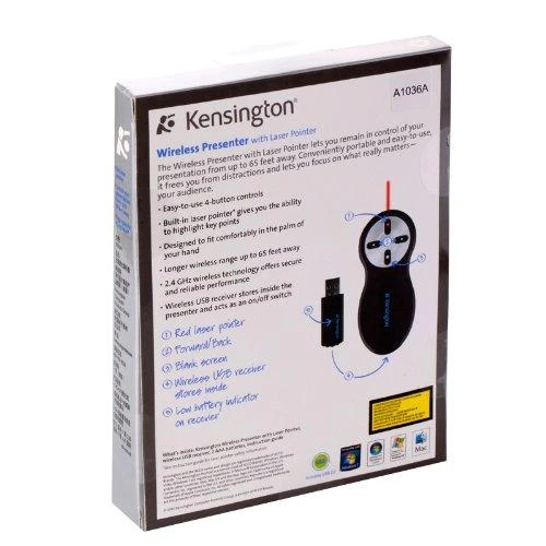 Leitz Kensington Wireless Presenter lazerinis Pointer - Si600 belaidis valdymo pultas pristatymams Juoda
