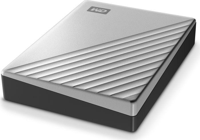 Kietasis diskas 2,5 Western Digital „My Passport Ultra Mac“ 4 TB su integruotu USB-C/USB3.0 HDD 6,4 cm 2,5 colio metalinės apdailos RTL nešiojamas išorinis diskas