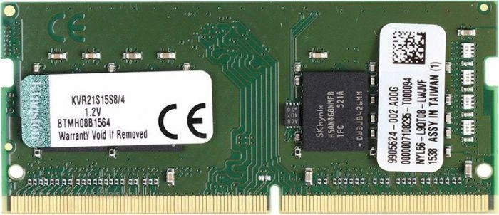 Nešiojamo kompiuterio atmintis Kingston Technology ValueRAM KVR32S22S8/8 atminties modulis 8 GB 1 x 8 GB DDR4 3200 MHz