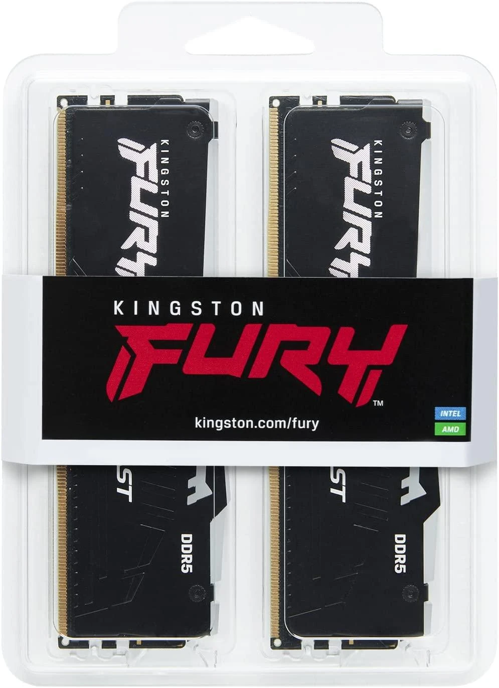 RAM Kingstonas | Fury Beast RGB | 32 komplektas (16GBx2) GB | DDR5 | 4800 MHz | PC/serveris | Registracijos Nr. | ECC Nr