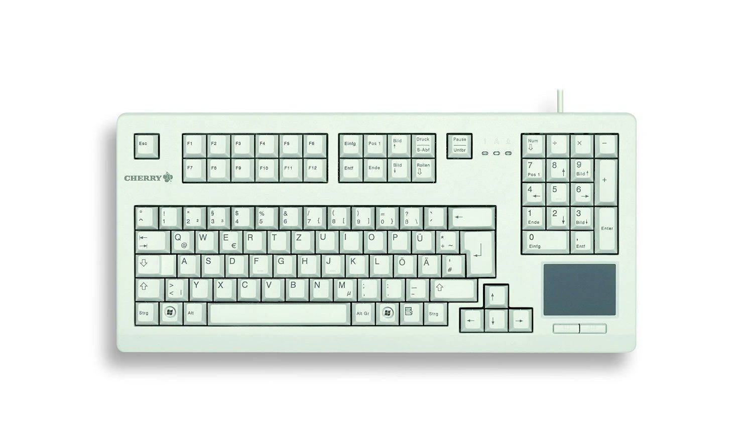 Klaviatūra Cherry G80-11900LUMDE-0 jutiklinė plokštė