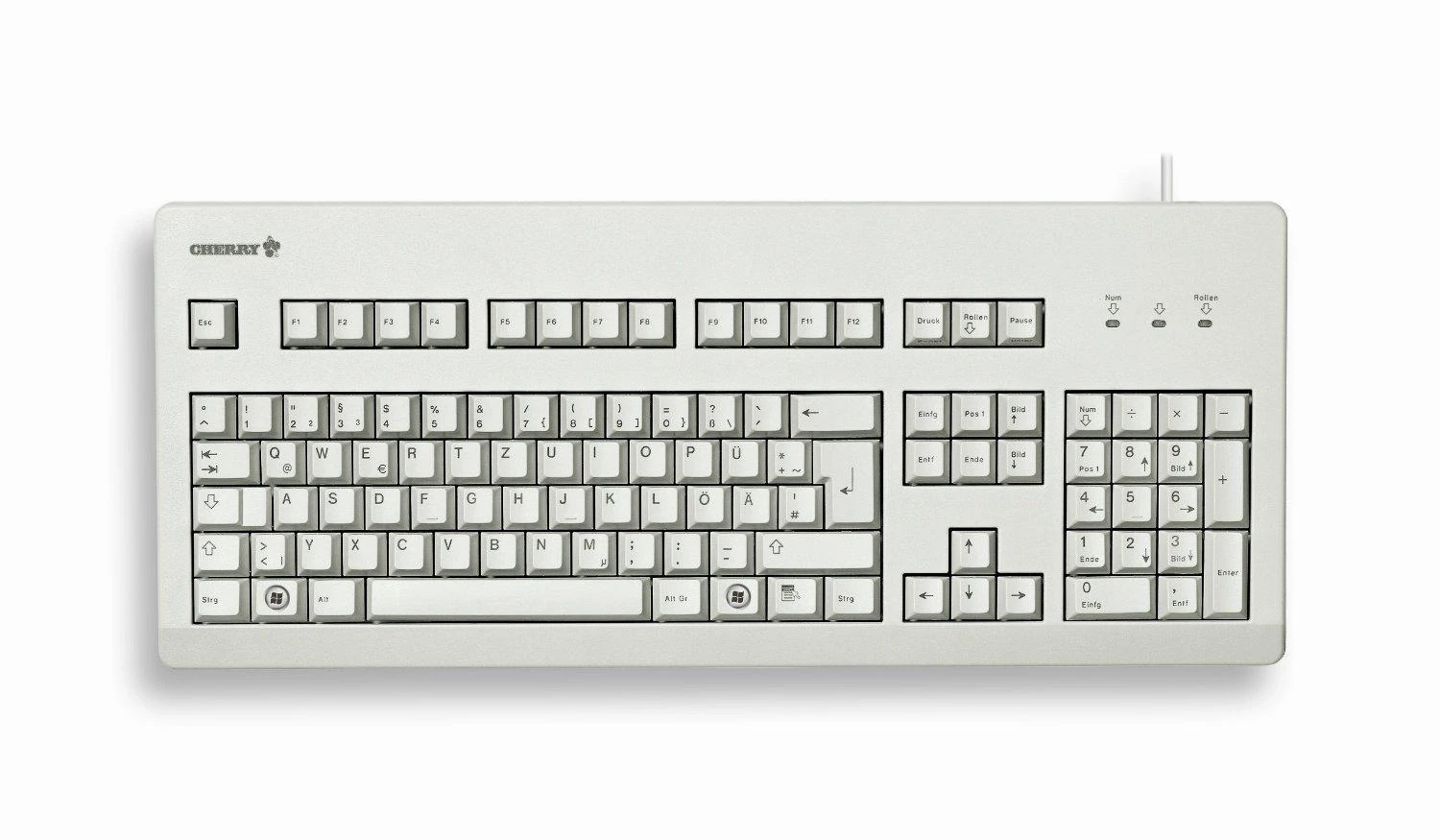CHERRY G80-3000 klaviatūra USB QWERTZ Vokiečių Pilka