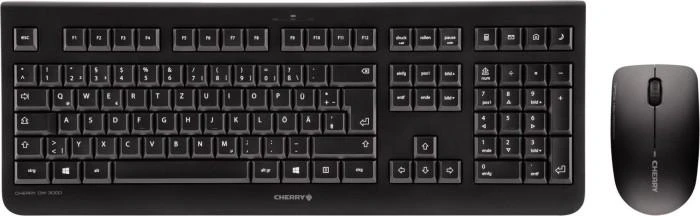 CHERRY DW 3000 klaviatūra Radijo dažnio belaidė QWERTY Anglų (JAV) Juoda