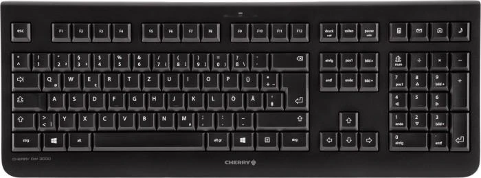 CHERRY DW 3000 klaviatūra Radijo dažnio belaidė QWERTY Anglų (JAV) Juoda