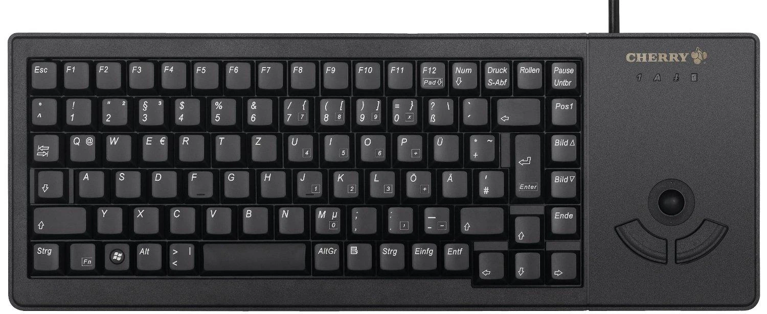CHERRY G84-5400 XS - TRACKBALL Klaviatūra USB Juodas
