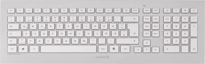 CHERRY DW 8000 klaviatūra Radijo dažnio belaidė QWERTZ Vokiečių Sidabras, Balta