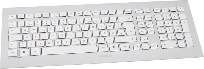 CHERRY DW 8000 klaviatūra Radijo dažnio belaidė QWERTZ Vokiečių Sidabras, Balta