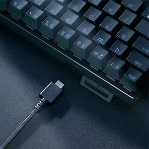 Razer Huntsman Mini Laidinė žaidimų klaviatūra RGB LED, USB, DE, Clicky Optical Violetinė Switch, Juoda