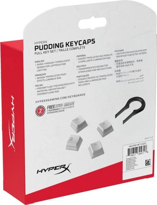Pakaitiniai klavišai HyperX Pudding Keycaps Full Key Set, US išdėstymas