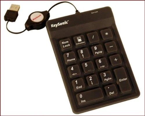Icy Box KeySonic ACK 118 BK skaitmeninė klaviatūra USB