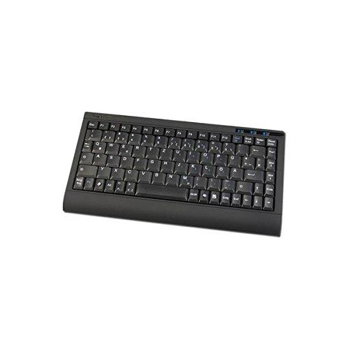 Icy Box KeySonic Mini klaviatūra, PS/2, USB 2.0, Juodas