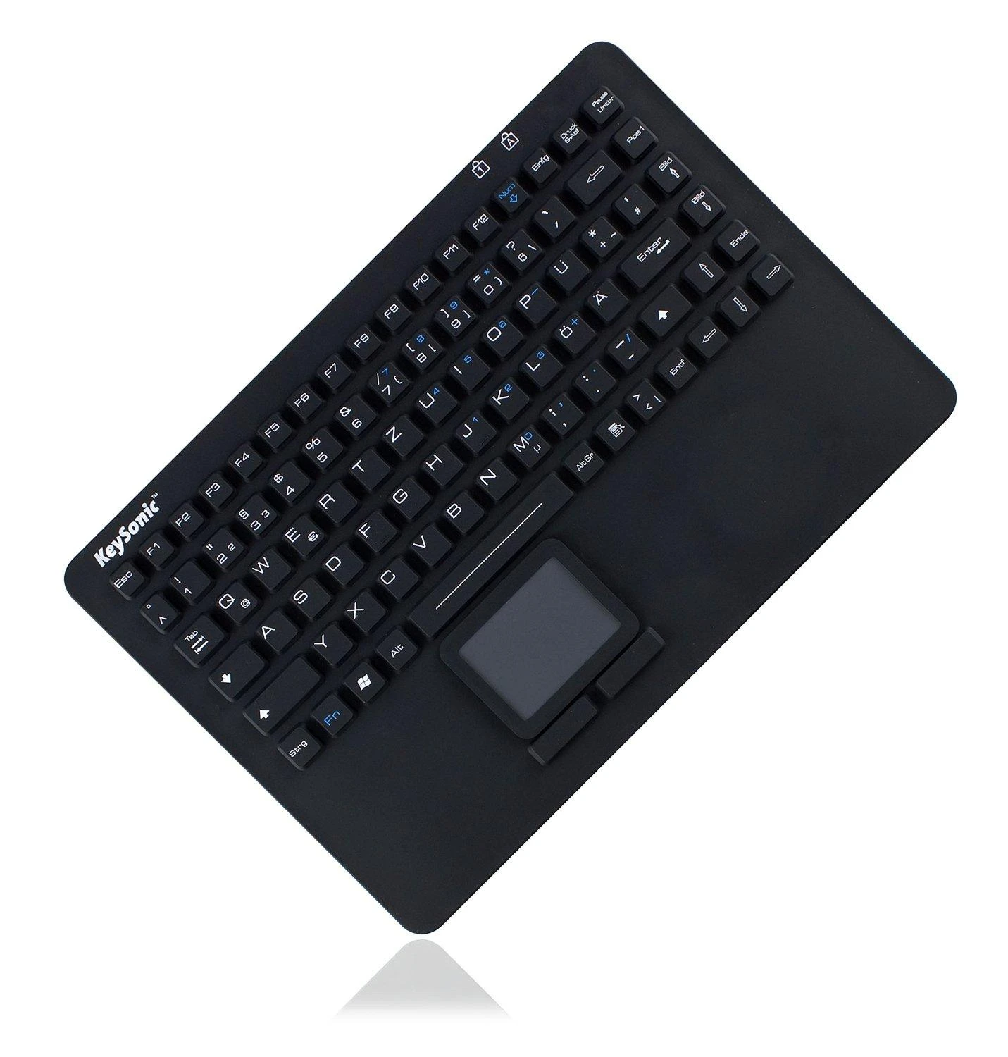 RaidSonic KEYSONIC KSK-5230 IN silikoninė klaviatūra su jutikliniu kilimėliu vandeniui atspari antimikrobinė industry antigrybelinė priemonė